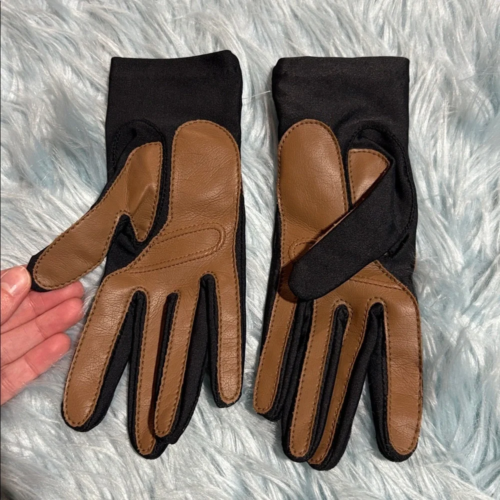 Vintage L’eggs Sheer Energy Black and Brown Driving Gloves